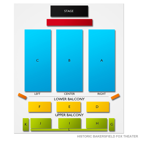 Bakersfield Fox Theater Venue Map