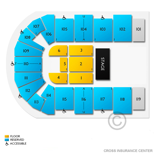 Cross Insurance Center Venue Map