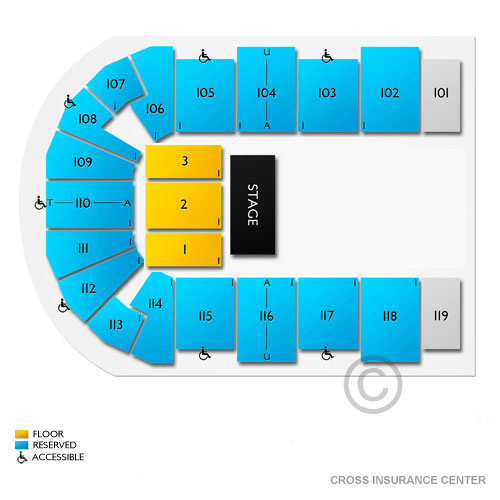 Cross Insurance Center Venue Map
