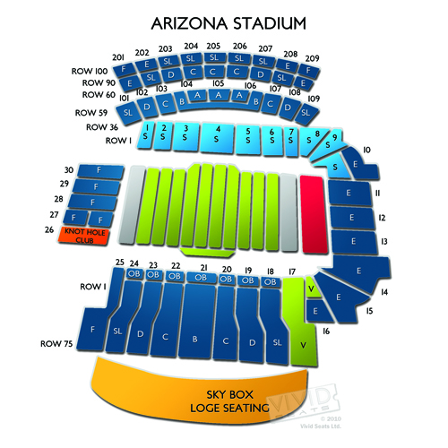 University Of Arizona Football Seating Chart