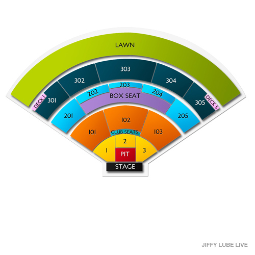 Jiffy Lube Live Venue Map