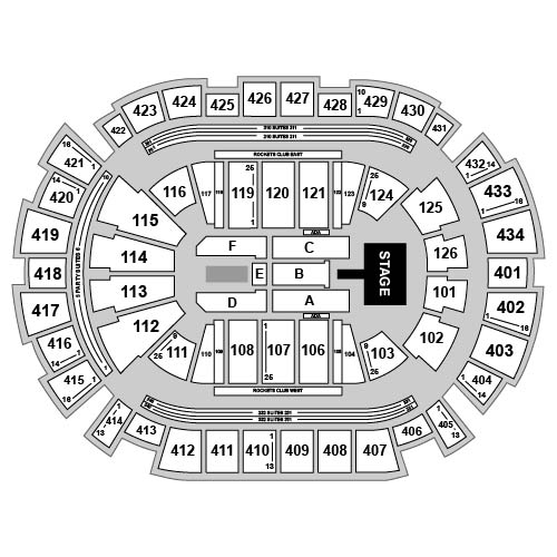 Toyota Center - TX Venue Map