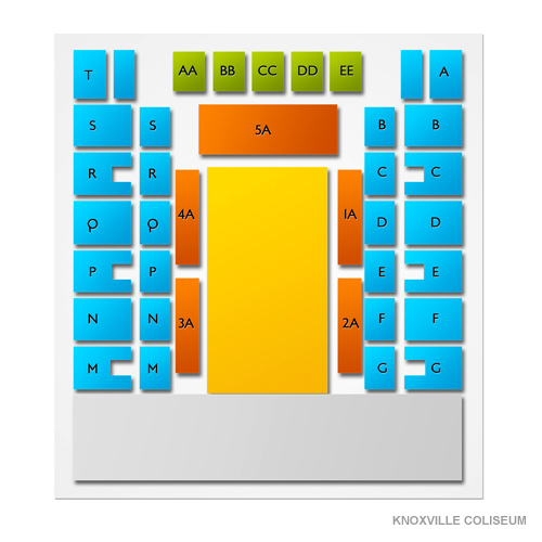 Knoxville Civic Coliseum Venue Map