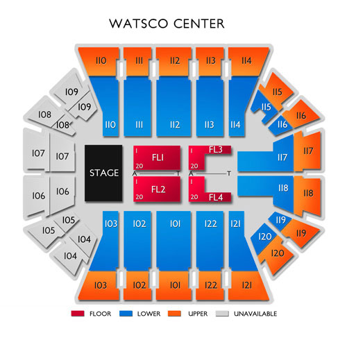 Seating Chart Watsco Center