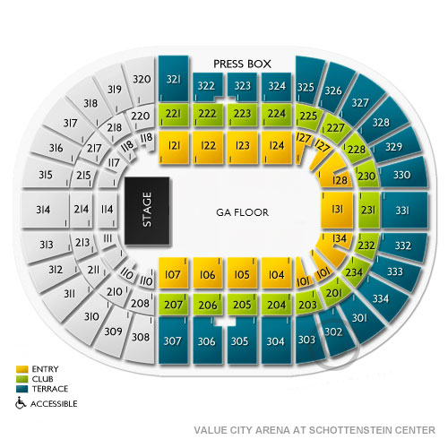 Value City Arena at Schottenstein Center Venue Map