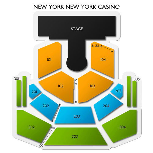 New York New York Hotel and Casino Venue Map