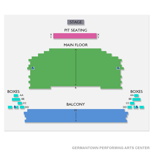Germantown Performing Arts Venue Map