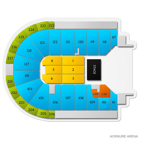 Acrisure Arena Venue Map