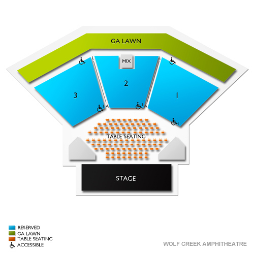 Wolf Creek Amphitheater Venue Map