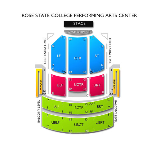 Rose State College Hudiburg Chevrolet Center Seating Chart