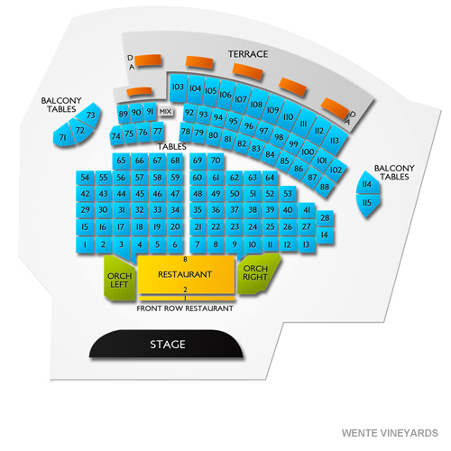 Wente Concerts Seating Chart