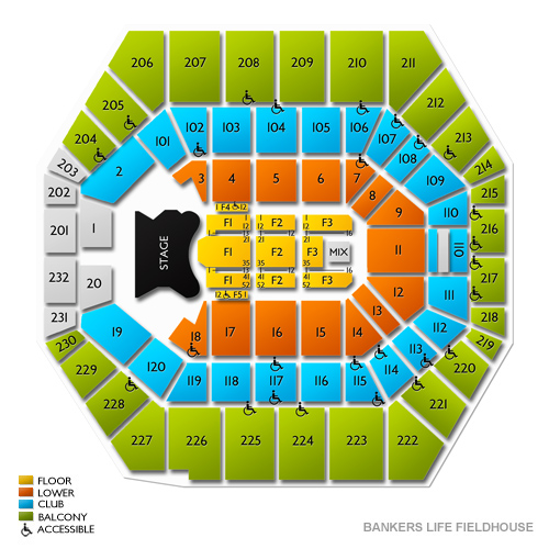 Bankers Life Indianapolis Seating Chart