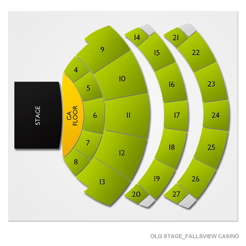 OLG Stage at Fallsview Casino Venue Map