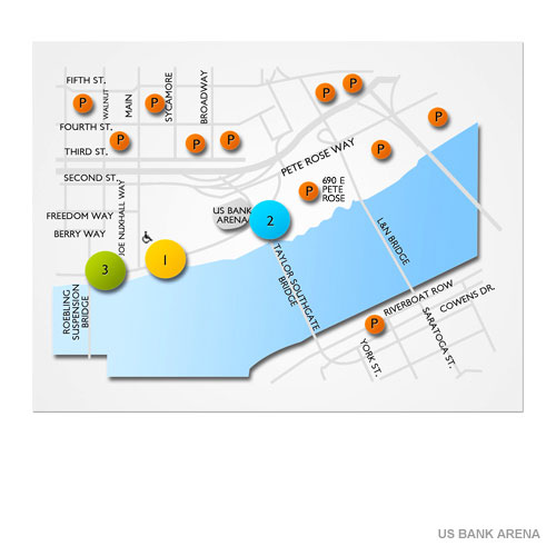 Heritage Bank Center Parking Venue Map