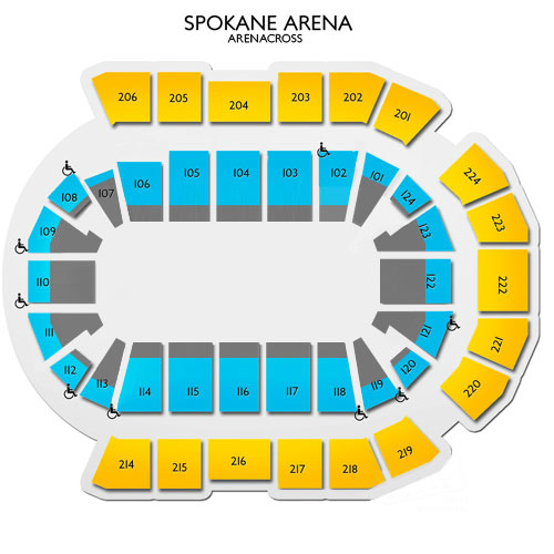 Spokane Arena Venue Map
