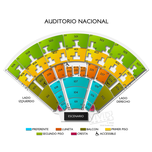 Auditorio Nacional Seating Chart | Vivid Seats