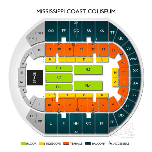 Mississippi Coast Coliseum Seating Chart Vivid Seats