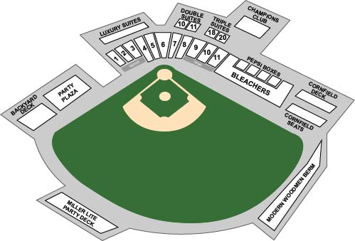 Modern Woodmen Park Venue Map