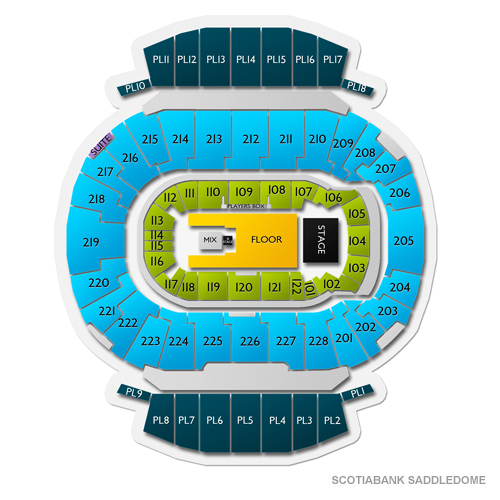 Scotiabank Saddledome Venue Map