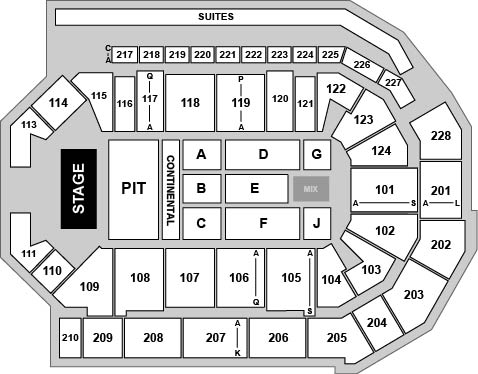 Enmarket Arena Venue Map