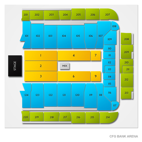 CFG Bank Arena Venue Map