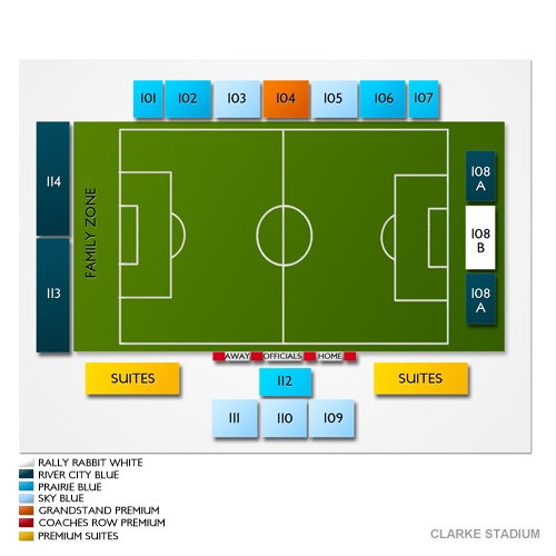 Clarke Stadium Venue Map