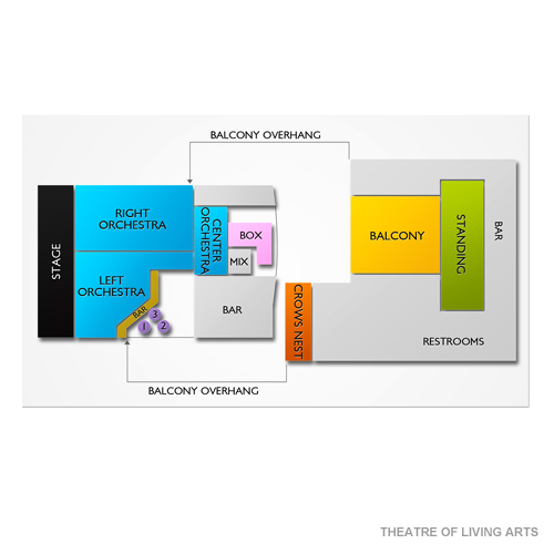 Theatre of Living Arts Venue Map