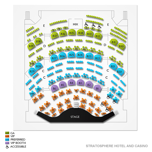 Stratosphere Theater Seating Chart