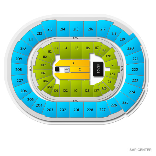 SAP Center Venue Map