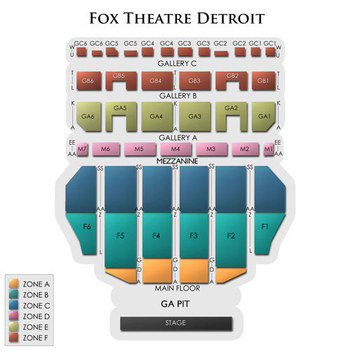 Fox Theater Detroit Mi Seating Chart