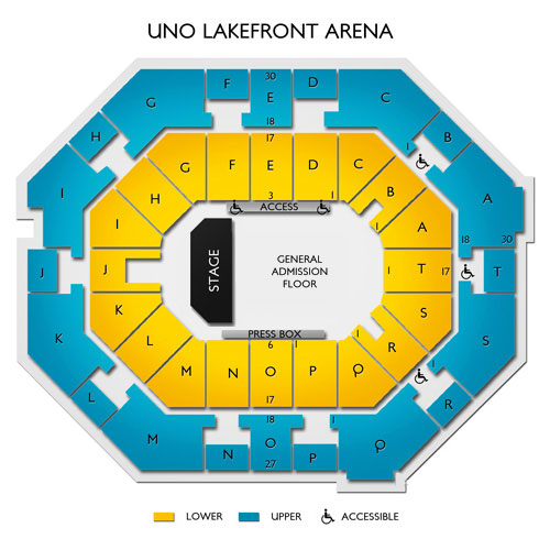 UNO Lakefront Arena Tickets 4 Events On Sale Now TicketCity