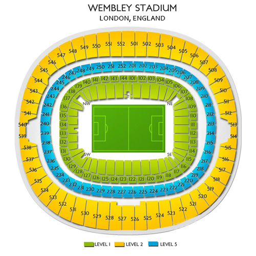 Metro Wembley Seating Plan Stadium Wembley Seating Plan RMGD