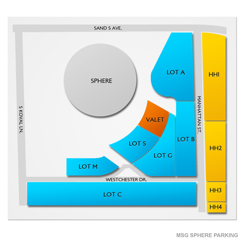 Sphere at The Venetian Resort Parking Venue Map