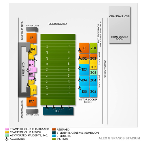 Alex G Spanos Stadium Seating Chart