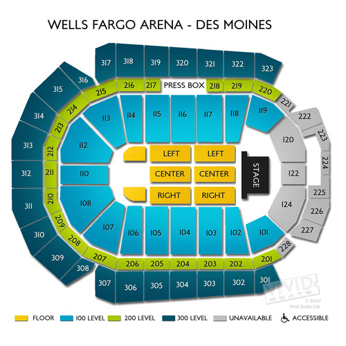 Wells Fargo Des Moines Iowa Seating Chart