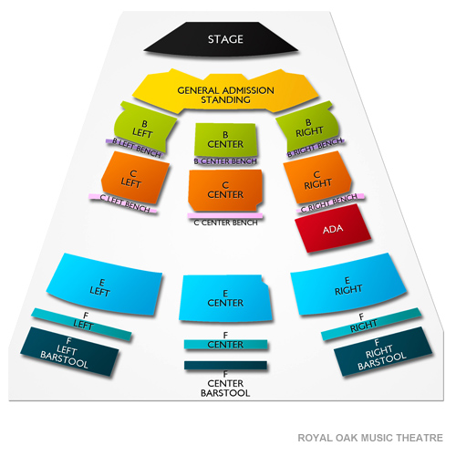 Royal Oak Music Theatre Venue Map