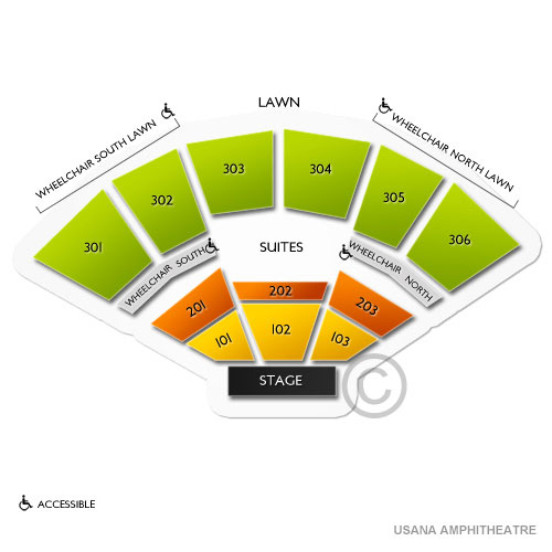 Usana Amphitheatre 2019 Seating Chart
