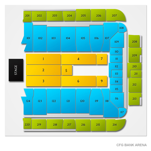 CFG Bank Arena Venue Map