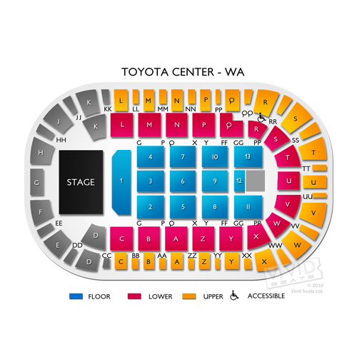 Toyota Center Kennewick Wa Seating Chart