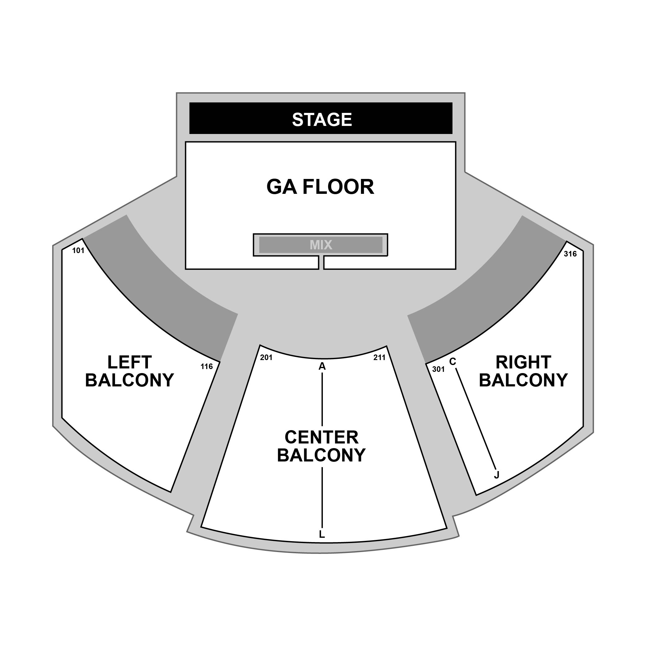 House of Blues Dallas Venue Map