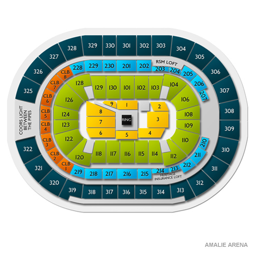 Amalie Arena Venue Map