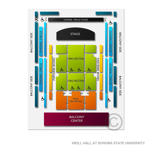 Weill Hall Sonoma State Seating Chart