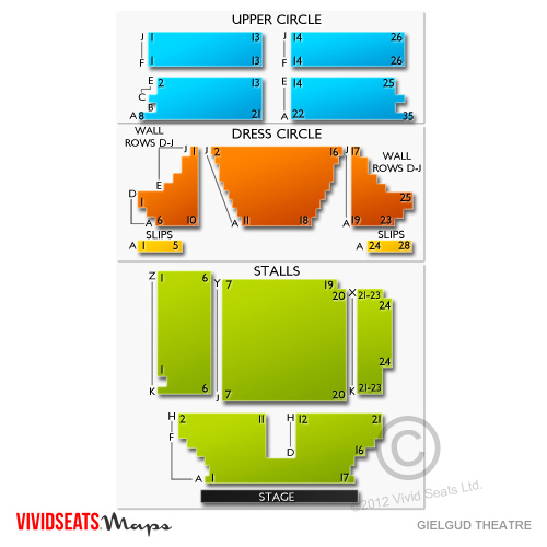 Gielgud Theatre Seating Chart | Vivid Seats