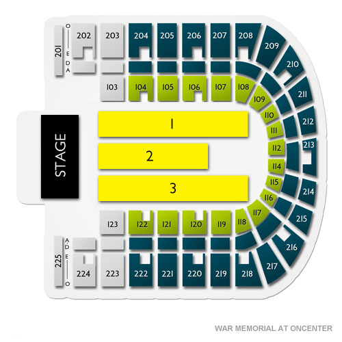 Upstate Medical University Arena at Oncenter Venue Map