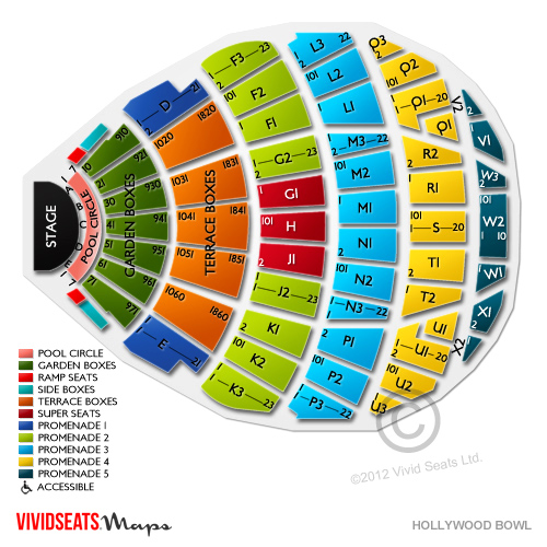 Hollywood Bowl Tickets - Hollywood Bowl Seating Chart | Vivid Seats