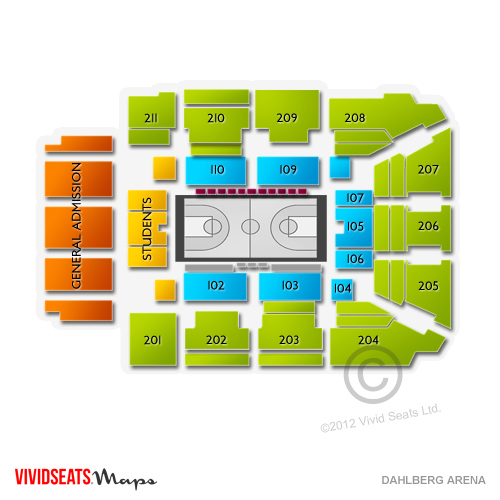 Dahlberg Arena Seating Chart | Vivid Seats