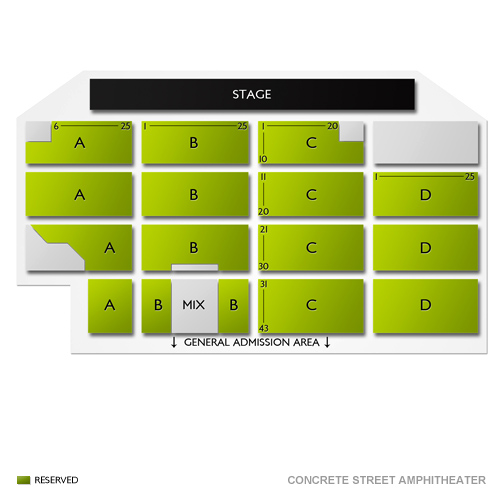 Concrete Street Amphitheater Venue Map
