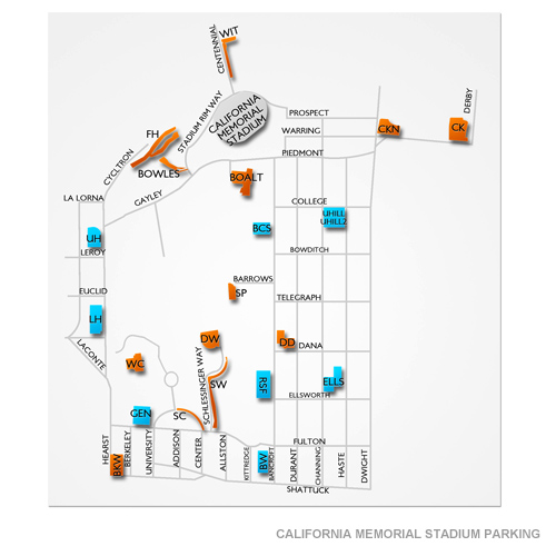 California Golden Bears Football Parking passes - California Memorial  Stadium Parking - 10/28/2023