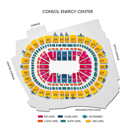 PPG Paints Arena Venue Map