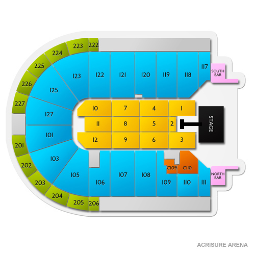 Acrisure Arena Venue Map